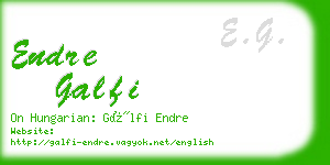 endre galfi business card